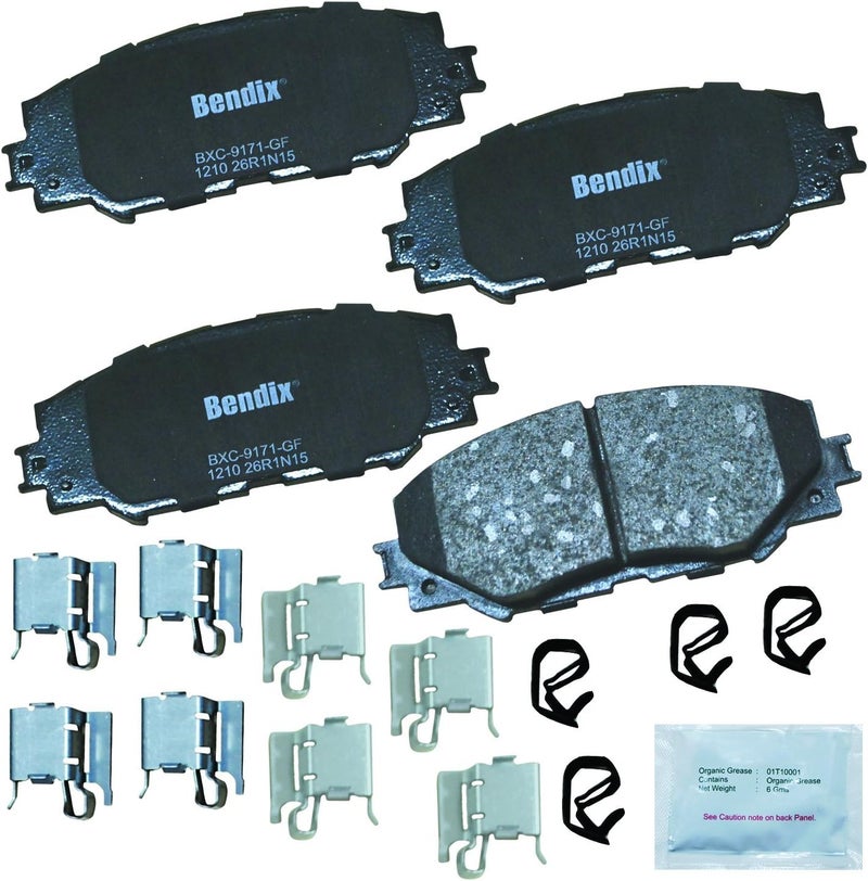 Bendix Priority1 CFC1210 Ceramic Front Brake Pads for Select Models Lexus HS250h, Pontiac Vibe, Scion xB, xD, Toyota Corolla, Matrix, Prius V, RAV4 - Image 1